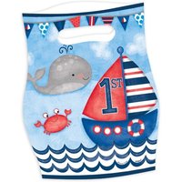 Partytütchen "Kleiner Seemann" für 1.&nbsp;Kindergeburtstag, 8er Pack, Folie von Unique