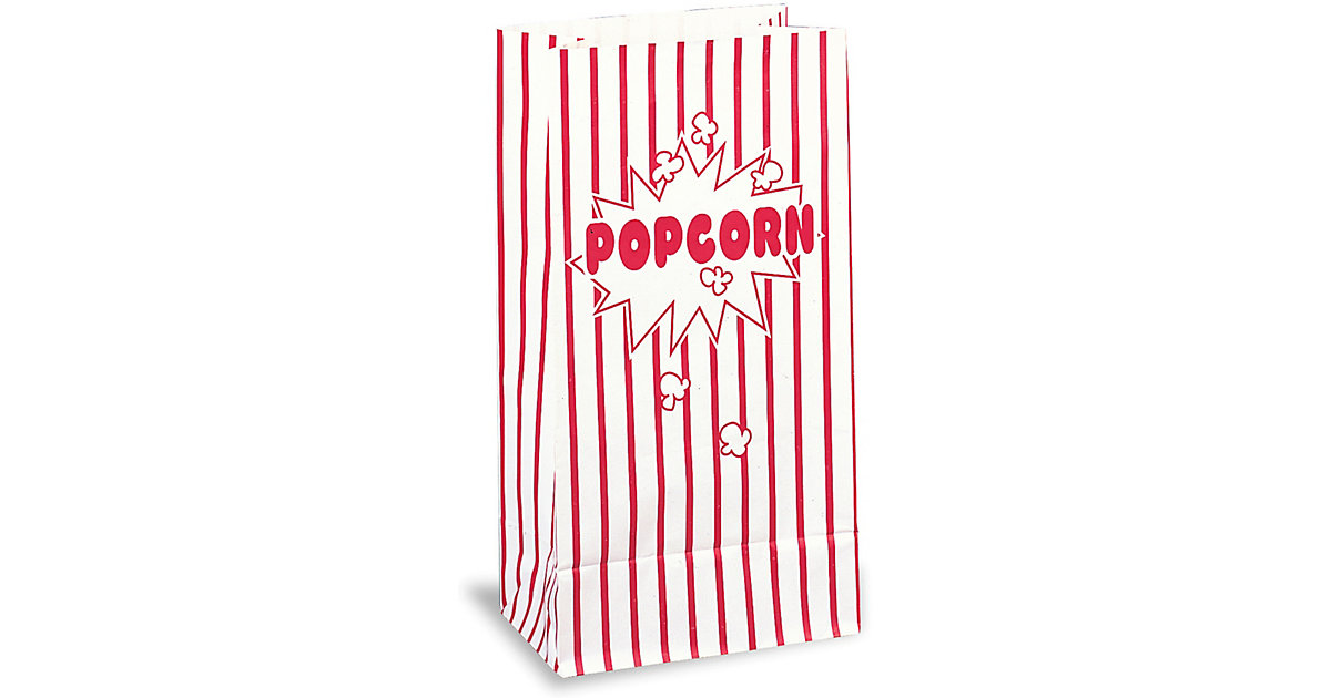 Popcorn-Tüten rot/weiß, 13 x 25 cm, 10 Stück Popcorn-Tüten rot/weiß, 13 x 25 cm, 10 Stück von Unique