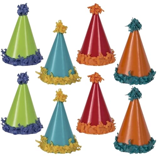 Puschel Mini-Partyhüte - 8er-Pack Puschel Mini-Partyhüte - 8er-Pack von Unique