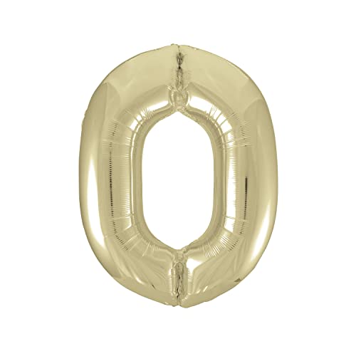 Riesenzahl 0 Luftballon - 86 cm - Gold Riesenzahl 0 Luftballon - 86 cm - Gold von Unique