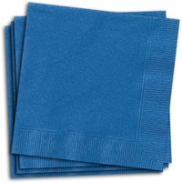 Servietten blau, 20 Stück einfarbige Papierservietten, 2-lagig, 25 cm von Unique