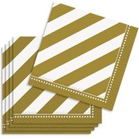 Servietten klein, Goldene Zeiten, 16er Pack, 25,4 cm, Papierservietten von Unique