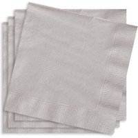 Servietten silberfarben, 33×33 cm, 20&nbsp;Stück, 2-lagige Papierservietten von Unique