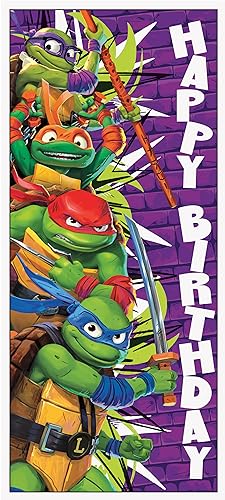 Teenage Mutant Ninja Turtles Geburtstagstürposter – 68,6 x 152,4 cm, 1 Stück, auffällige Party-Dekoration für Kinderpartys Teenage Mutant Ninja Turtles Geburtstagstürposter – 68,6 x 152,4 cm, 1 Stück, auffällige Party-Dekoration für Kinderpartys von Unique