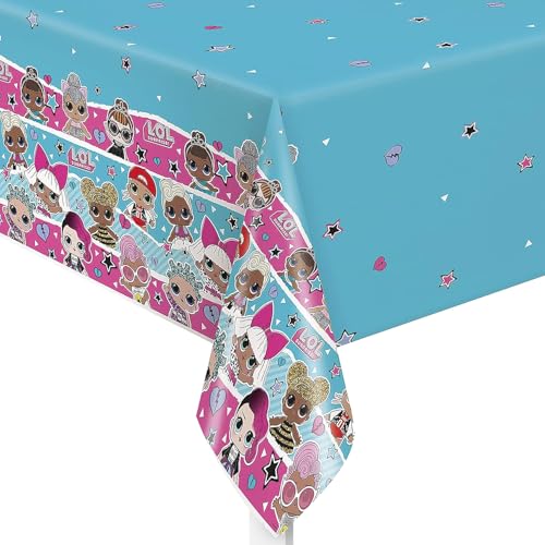 Unique Plastiktischdecke - 2,13 m x 1,37 m - LOL Surprise Party von Unique