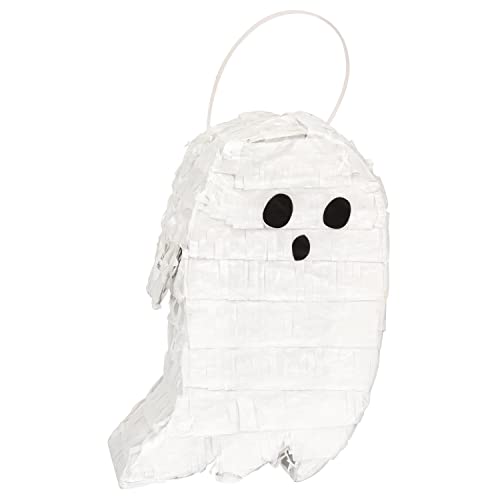 Unique 23680 Mini Spooky Ghost Pinata Favor Dekoration - Happy Haunting Halloween Party - 1 Stück (1 Stück) weiß von Unique