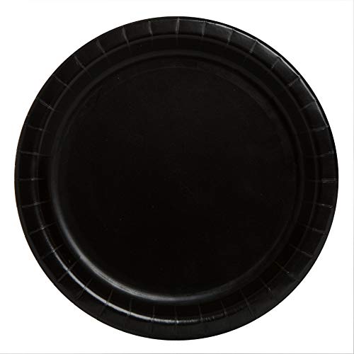 Unique Party Supplies 3204EU Umweltfreundliche Pappteller-18 cm-Schwarz Farbe-Packung mit 8 Stück, Black Unique Party Supplies 3204EU Umweltfreundliche Pappteller-18 cm-Schwarz Farbe-Packung mit 8 Stück, Black von Unique