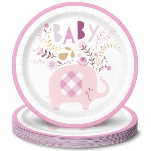 Unique 78375 Teller für Babyparty, rund, 22,9 cm, Rosa, 8 Stück Unique 78375 Teller für Babyparty, rund, 22,9 cm, Rosa, 8 Stück von Unique