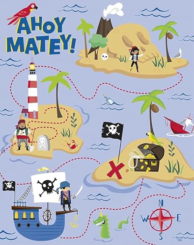 Unique 78419 Piratenkarte, Partyspiel, 1 Stück, Mehrfarbig von Unique