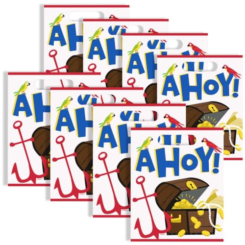 Unique 78423 Piratenparty Ahoy Geschenktüten | 8 Stück, mehrfarbig Unique 78423 Piratenparty Ahoy Geschenktüten | 8 Stück, mehrfarbig von Unique