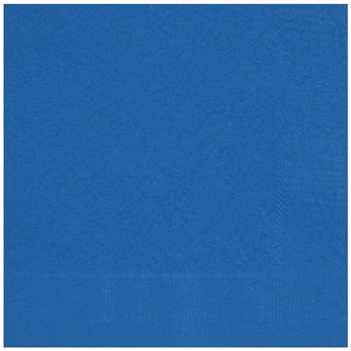 Unique 80611 Papierservietten – 13 cm – Königsblau Farbe – 20 (1 Stück), Royal Blue, 20er-Packung von Unique