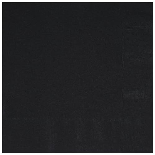 Unique 80741 - Papierservietten – 13 cm – Schwarze Farbe – 20 Stück (1 Stück), Black von Unique
