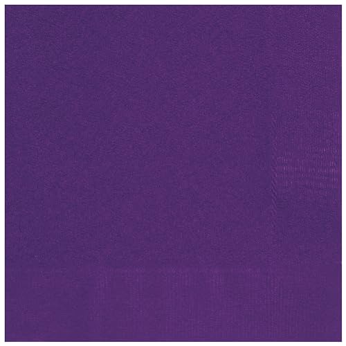 Unique 82021 Papierservietten – 13 cm – Tiefviolette Farbe – 20 (1 Stück), Deep Purple von Unique
