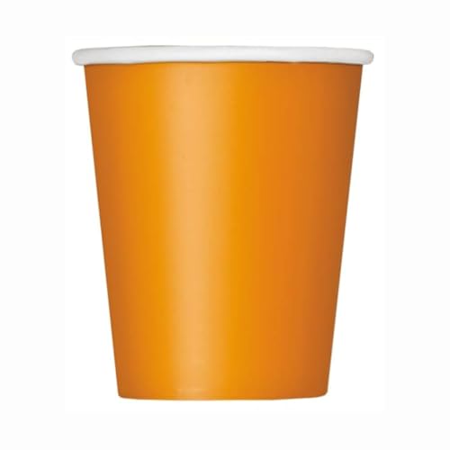 Unique 82161 Papierbecher-266 ml-Orange-14er-Pack, Orange, Pack of 14 Unique 82161 Papierbecher-266 ml-Orange-14er-Pack, Orange, Pack of 14 von Unique