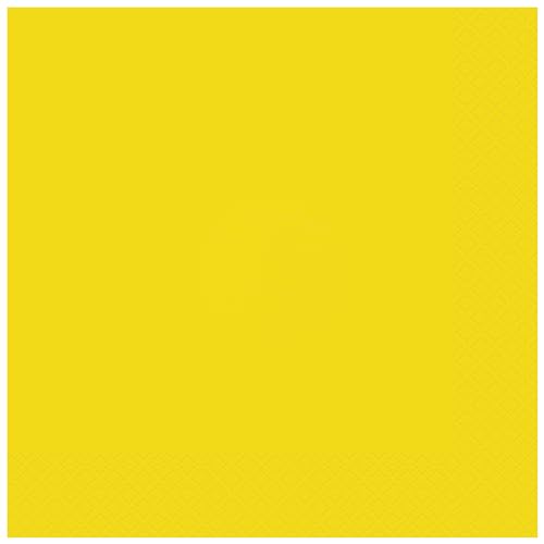 Unique 82251 - Papierservietten – 13 cm –Neongelb Farbe– 20 Stück (1 Stück) von Unique