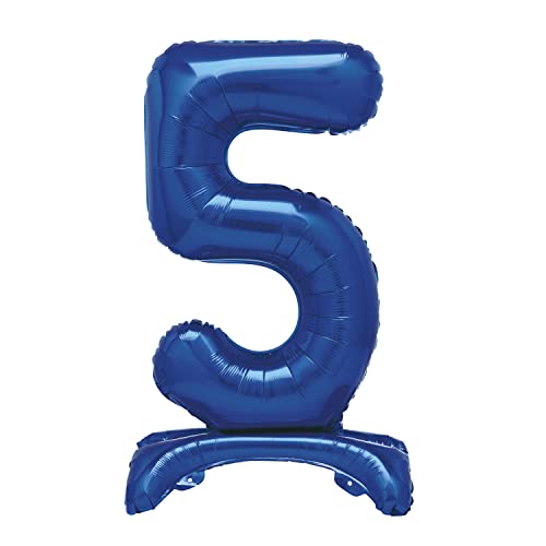 Unique Party 12885 - Riesen Stehen Nummer 5 Ballon - 76 cm - Blau Unique Party 12885 - Riesen Stehen Nummer 5 Ballon - 76 cm - Blau von Unique