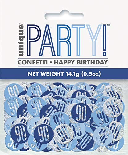 Unique Party 83845 Konfetti zum 90 Geburtstag - 14 g - Glitzer Blau & Silber Geburtstag Unique Party 83845 Konfetti zum 90 Geburtstag - 14 g - Glitzer Blau & Silber Geburtstag von Unique