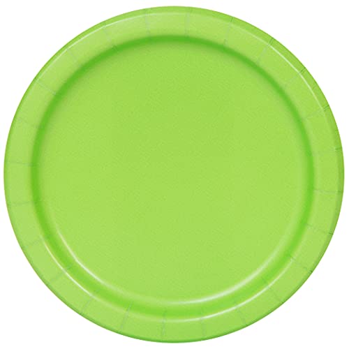 Unique Umweltfreundliche Pappteller - 18 cm - Limettengrüne Farbe - Packung mit 8 Stück von Unique