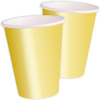 goldene Pappbecher 8er Pack, 270ml, einfarbige Partybecher für Vieles goldene Pappbecher 8er Pack, 270ml, einfarbige Partybecher für Vieles von Unique