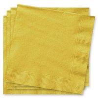 goldfarbene Partyservietten, zweilagig, 33×33cm, 20 Stück, Papier von Unique