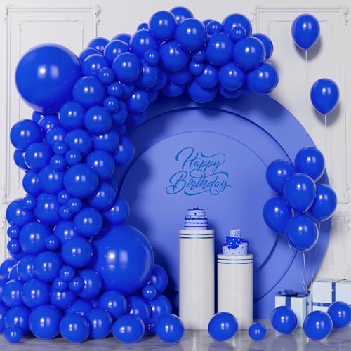 Visun Königs Blaue Luftballons, 130 Stück Dunkel Blau Ballon Girlanden Bogen Set, 5/9/10/12/18 Zoll Blau Ballon Für Jungen Männer Frauen Mädchen Hochzeit Geburtstag Babyparty Party Jahrestag Deko von Unisun