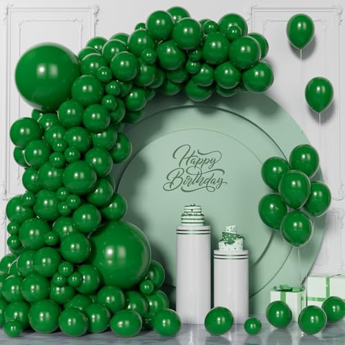 Visun Grüne Luftballons, 130 Stück Dunkel Grünes Ballon Girlanden Bogen Set, 5/9/10/12/18 Zoll Grüner Luftballon Für Jungen Hochzeit Geburtstag Party Weihnachten Dschungel Tropische Safari Themen Deko Visun Grüne Luftballons, 130 Stück Dunkel Grünes Ballon Girlanden Bogen Set, 5/9/10/12/18 Zoll Grüner Luftballon Für Jungen Hochzeit Geburtstag Party Weihnachten Dschungel Tropische Safari Themen Deko von Unisun