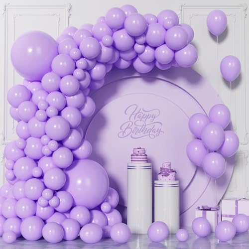 Visun Lila Luftballons, 130 Stück Pastell Ballon Girlanden bogen Set, 5/9/10/12/18 Zoll Macaron Lila Ballon für Frauen Mädchen Jungen Männer Geburtstag Hochzeit Babyparty Party Dekorationen Visun Lila Luftballons, 130 Stück Pastell Ballon Girlanden bogen Set, 5/9/10/12/18 Zoll Macaron Lila Ballon für Frauen Mädchen Jungen Männer Geburtstag Hochzeit Babyparty Party Dekorationen von Unisun