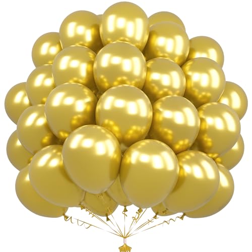 Unisun Metallische Goldballons, 50 Stück 12 Zoll Chromgoldballons, Latexgoldballons Für Frauen, Männer Jungen Geburtstagsfeier Babyparty Hochzeit Verlobung Abschlussfeier Jahrestag Dekorationen Unisun Metallische Goldballons, 50 Stück 12 Zoll Chromgoldballons, Latexgoldballons Für Frauen, Männer Jungen Geburtstagsfeier Babyparty Hochzeit Verlobung Abschlussfeier Jahrestag Dekorationen von Unisun