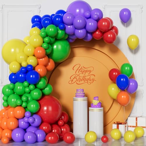 Visun Regenbogen Luftballons, 130 Stück Mehrfarbiges Ballon Girlanden Bogen Set, 5/9/10/12/18 Zoll Verschiedene Ballons Für Männer Jungen Abschlussfeier Babyparty Hochzeit Geburtstag Jahrestag Deko Visun Regenbogen Luftballons, 130 Stück Mehrfarbiges Ballon Girlanden Bogen Set, 5/9/10/12/18 Zoll Verschiedene Ballons Für Männer Jungen Abschlussfeier Babyparty Hochzeit Geburtstag Jahrestag Deko von Unisun