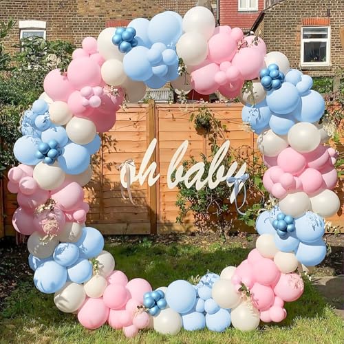 Unisun Rosa blaue Ballons Bogen Kit, 145 Pcs Pastell Blau Rosa Weiß Luftballons Girlande für Jungen oder Mädchen Gender Reveal Baby Shower Taufe Braut Geburtstag Party Dekoration Unisun Rosa blaue Ballons Bogen Kit, 145 Pcs Pastell Blau Rosa Weiß Luftballons Girlande für Jungen oder Mädchen Gender Reveal Baby Shower Taufe Braut Geburtstag Party Dekoration von Unisun