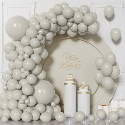 Visun Sand Weiß Luftballons, 130Stück Sandweiß Ballon Girlanden Bogen Set, 5/9/10/12/18 Zoll Sandweiß Ballon Für Männer Frauen Jungen Mädchen Hochzeit Geburtstag Party Babyparty Jahrestag Dekorationen Visun Sand Weiß Luftballons, 130Stück Sandweiß Ballon Girlanden Bogen Set, 5/9/10/12/18 Zoll Sandweiß Ballon Für Männer Frauen Jungen Mädchen Hochzeit Geburtstag Party Babyparty Jahrestag Dekorationen von Unisun