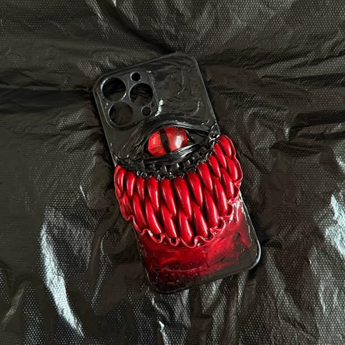 Unitvbba Handgefertigte 3D Gothic Monster Eye Handyhülle - Passgenau für alle Telefonmodelle - Einzigartiges Halloween-Geschenk für Horror-Fans, Cosplay, dunkle ästhetische Liebhaber (Schwarz-Rot + Unitvbba Handgefertigte 3D Gothic Monster Eye Handyhülle - Passgenau für alle Telefonmodelle - Einzigartiges Halloween-Geschenk für Horror-Fans, Cosplay, dunkle ästhetische Liebhaber (Schwarz-Rot + von Unitvbba