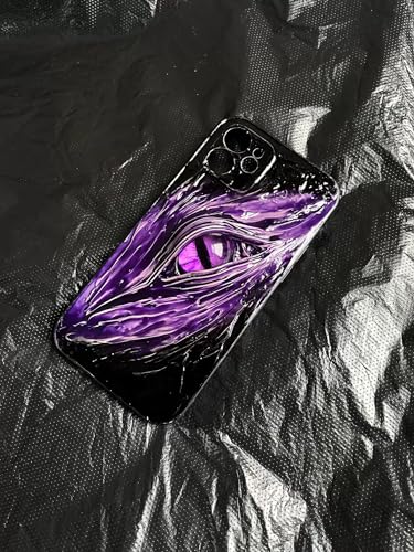 Unitvbba Handgefertigte 3D-Gothic-Monsteraugen-Telefonhülle, passgenau für alle Telefonmodelle, einzigartiges Halloween-Geschenk für Horror-Fans, Cosplay, dunkle ästhetische Liebhaber (schwarze lila Unitvbba Handgefertigte 3D-Gothic-Monsteraugen-Telefonhülle, passgenau für alle Telefonmodelle, einzigartiges Halloween-Geschenk für Horror-Fans, Cosplay, dunkle ästhetische Liebhaber (schwarze lila von Unitvbba