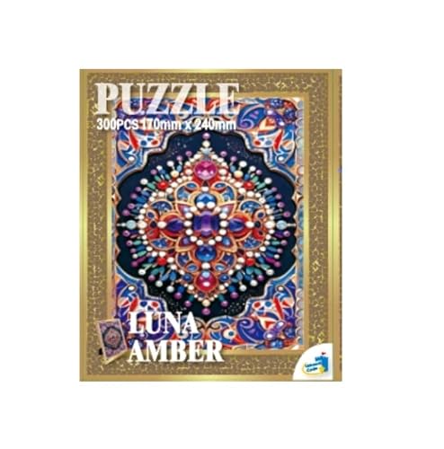 Universal Castle 300-Teile Puzzle-Bastelset mit DIY-Schmuck & Zierrahmen, orientalische Kunst-Puzzle für Erwachsene, Komplettset mit Kartonrahmen, einzigartiges Kulturgeschenk (Luna Amber) von Universal Castle