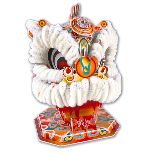 Universal Castle 3D Puzzle, Löwentanz Modellbausatz, unterhaltsames DIY Bastelset, chinesisches Neujahrsdekorationsgeschenk (Dunhuang) von Universal Castle