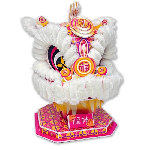 Universal Castle 3D Puzzle, Löwentanz Modellbausatz, unterhaltsames DIY Bastelset, chinesisches Neujahrsdekorationsgeschenk (Fortune God) von Universal Castle