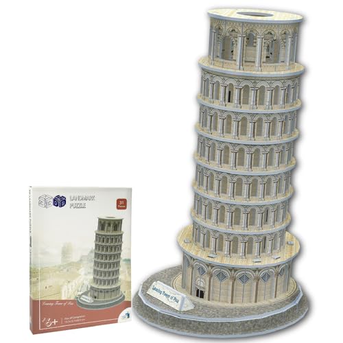 Universal Castle 3D Puzzles Große Architektur Spaß DIY Gebäude Modell Craft Kit Bildung Spielzeug Erwachsene und Kinder Home Decoration Geschenk (Leaning Tower of Pisa 31 Pieces) von Universal Castle