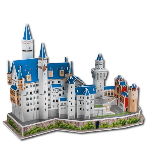 Universal Castle 3D Puzzles Große Architektur Spaß DIY Gebäude Modell Craft Kit Bildung Spielzeug Erwachsene und Kinder Home Decoration Geschenk (Neuschwanstein Castle 71 Pieces) von Universal Castle