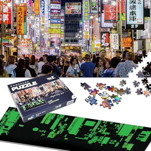 Universal Castle Glow in The Dark Puzzle 750 Teile Fotopuzzle Welt Wahrzeichen Landschaft Erwachsene und Kinder ab 14 Jahren Puzzle Spielzeug (Shinjuku, Tokyo Japan) von Universal Castle