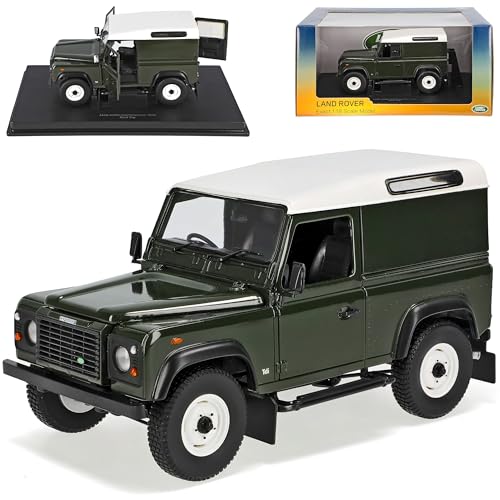 Universal Hobbies Land R*o*v*e*r Defender 90 Grün 3 Türer 1/18 Modell Auto mit individiuellem Wunschkennzeichen von Universal Hobbies