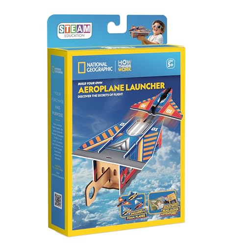 National Geographic Bauen Sie Ihr eigenes Flugzeug Launcher STEAM Lernset von University Games