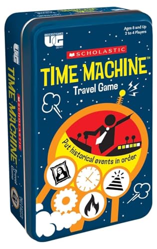 Scholastic Time Machine Reisekartenspiel in Blechdose, padagogische historische Ereignisse, ab 8 Jahren von University Games