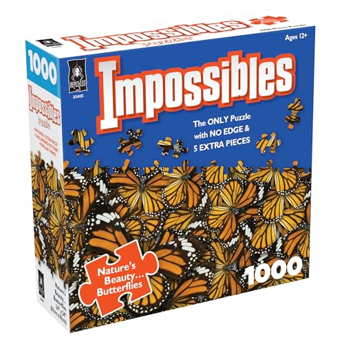 University Games 33405 Impossibles Puzzle-Schmetterlingsküsse, weiß von University Games