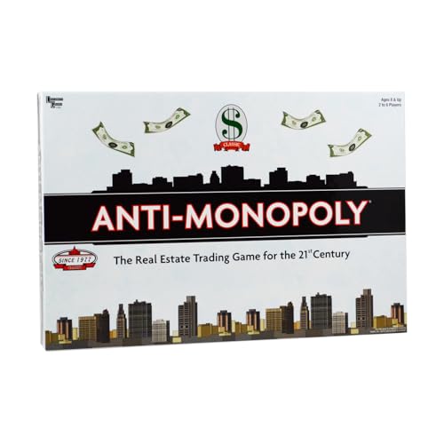 University Games P01851 Anti-Monopoly Board Game, 15 x 10.5 x 2.25 inches von University Games