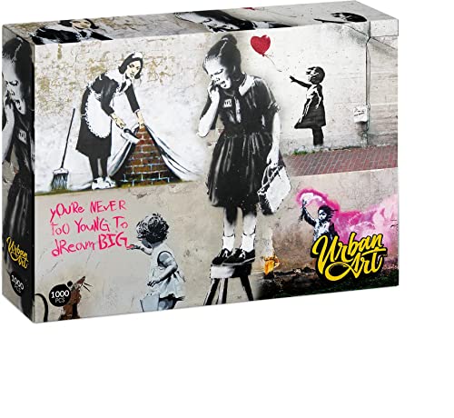 University Games U08572 Banksy Mädchen auf einem Hocker Urban Art Puzzle von University Games