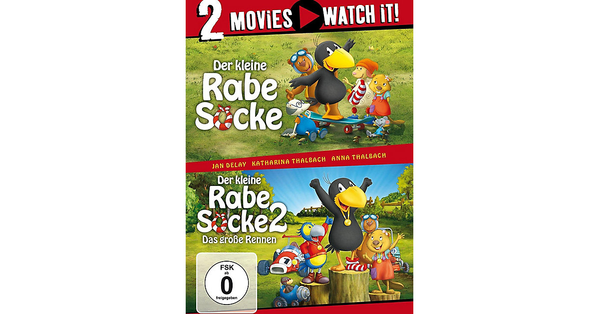 DVD Der kleine Rabe Socke / Der kleine Rabe Socke 2 Hörbuch von LEONINE