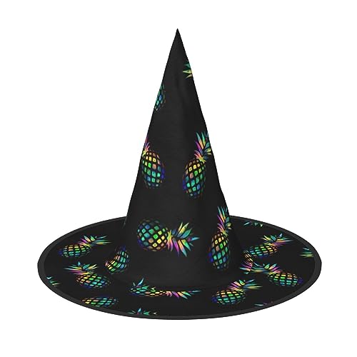 Ananas (2) Druck Halloween Hexenhut Unisex für Partys Weihnachten Partys Karneval und Cosplay von Unkhtt
