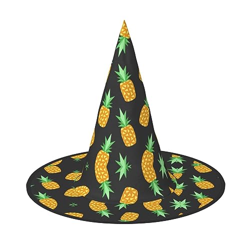Ananas Druck Halloween Hexenhut Unisex für Partys Weihnachten Party Karneval und Cosplay von Unkhtt