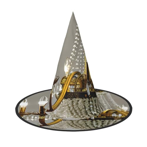 Ball Room Kronleuchter Druck Halloween Hexenhut Unisex für Partys Weihnachten Partys Karneval und Cosplay Ball Room Kronleuchter Druck Halloween Hexenhut Unisex für Partys Weihnachten Partys Karneval und Cosplay von Unkhtt