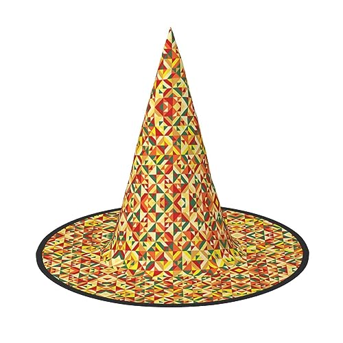 Geometrischer Druck Halloween Hexenhut Unisex für Partys Weihnachten Party Karneval und Cosplay von Unkhtt